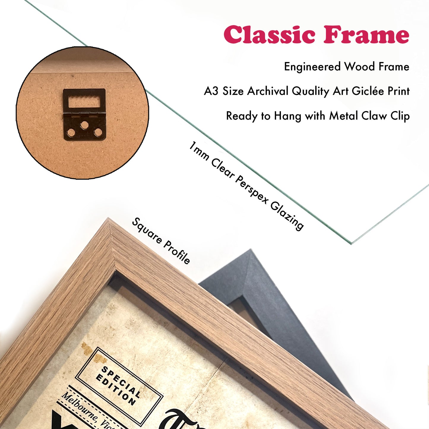 Classic A3 Frame in Black and Print