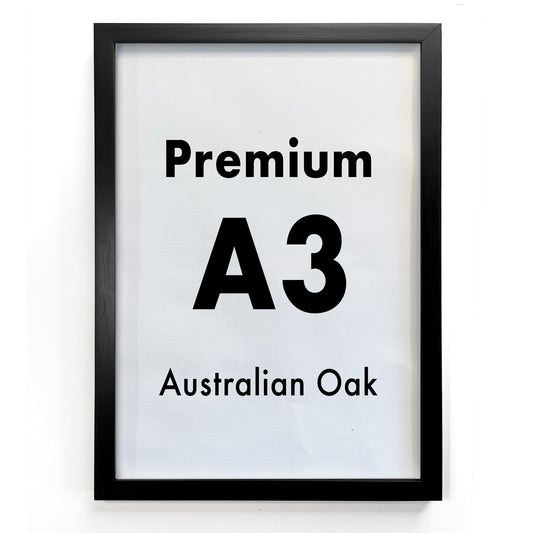 Premium Black A3 Australian Oak Frame and Print