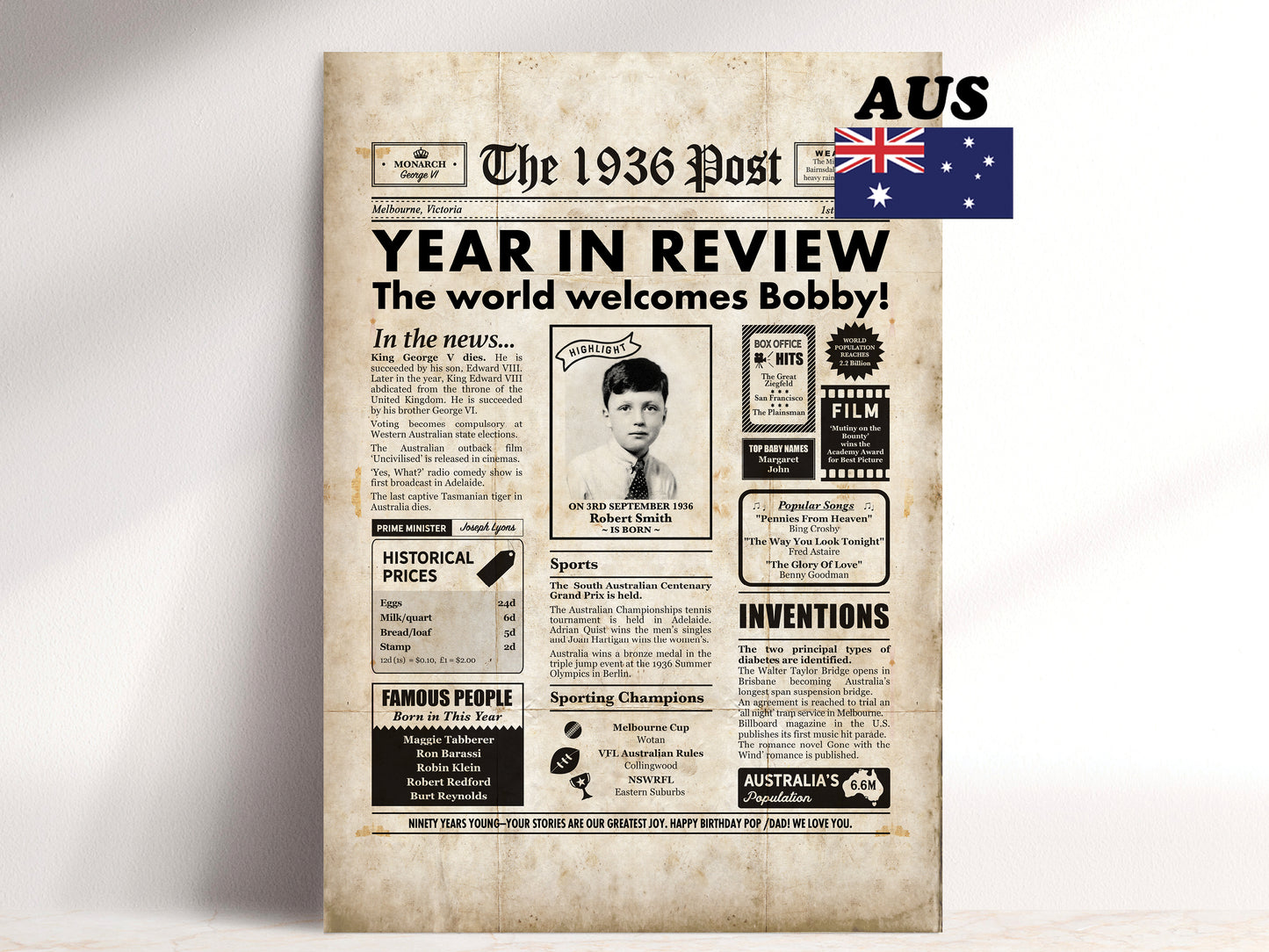 90th Birthday Digital Newspaper