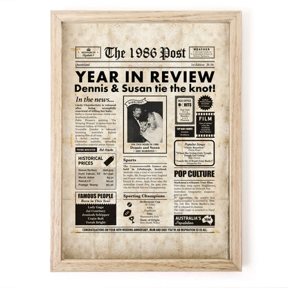 40th Anniversary Framed Print