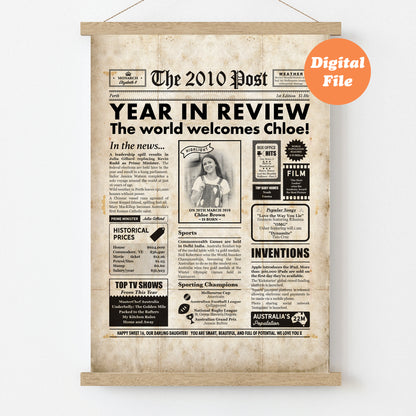 16th Birthday Digital Newspaper