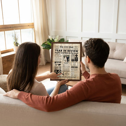 4th Wedding Anniversary Gift, Personalised Digital Newspaper Print