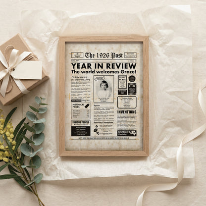Born in 1926 | Personalised Digital Birthday Newspaper Gift