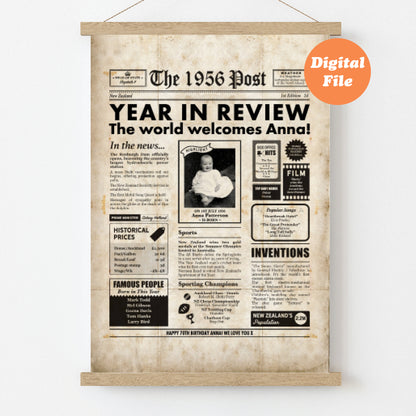 New Zealand 1956 70th Birthday Digital Newspaper