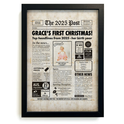 First Christmas Gift - 2025 Personalised Newspaper