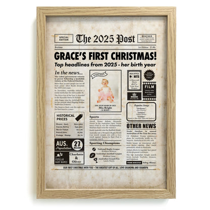 First Christmas Gift - 2025 Personalised Newspaper