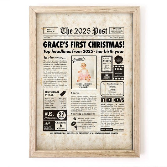 First Christmas Gift - 2025 Personalised Newspaper