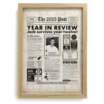 Graduation Framed Print for Year 12 Students